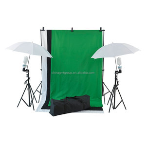 Kit de luz de fotografía OEM de fábrica soporte de <span class=keywords><strong>fondo</strong></span> tela no tejida 17 piezas Kit de estudio fotográfico - Product Image 1