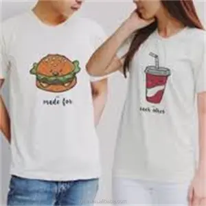 Popüler aşk çift t shirt toplu t shirt baskı dubai