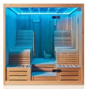 <span class=keywords><strong>Sauna</strong></span> traditionnel en bois de style finlandais de luxe Monalisa <span class=keywords><strong>Nice</strong></span> Design avec 2 sièges de salon M-6050 - Product Image 2
