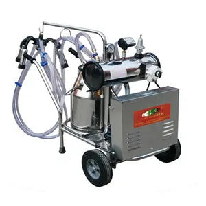 cheap price vacuum pump hand operated movable cow milking machine