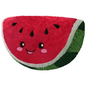 Novelty stuffed long hair fruit smile toy watermelon