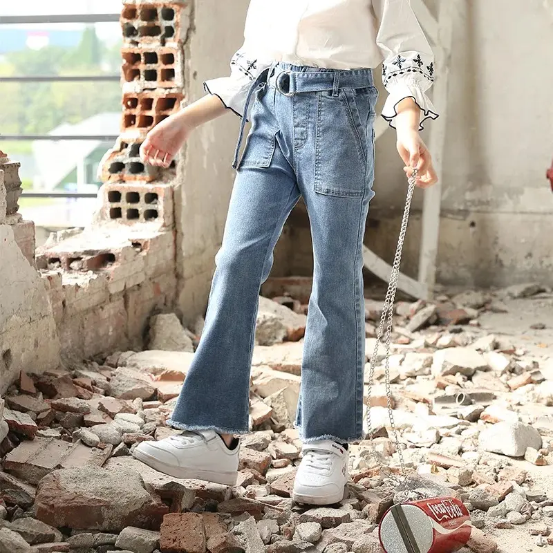 זול מחיר קיד clothings 2019 חדש הגעה אופנה ילדי עיצוב בנות ג 'ינס עבור 4-10 שנים ילדים ג 'ינס מכנסיים