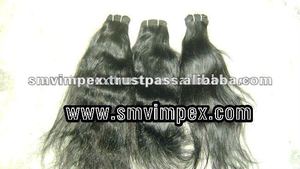100% cabellos humanos indios de un solo donante. Cabellos crudos Color natural Extensión de cabello humano Remy. - Product Image 2