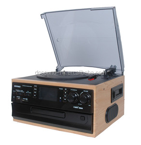 Professionale design Vintage con dischi in vinile lettore CD USB record e AM FM radio cassette - Product Image 4