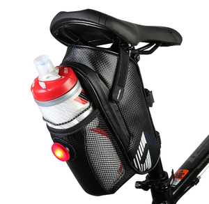 Bolsa de <span class=keywords><strong>Herramientas</strong></span> para <span class=keywords><strong>Bicicleta</strong></span> de Montaña, Bolsa de Transporte Debajo del Asiento con Luz Trasera y Soporte para Botella de Agua - Product Image 1