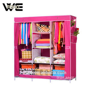 Custom OEM Wardrobes Closet Modern Portable Fancy Bedroom Furniture Folding Cloth Wardrobe