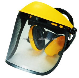 Protector Facial de Malla Metálica SM CE EN1731 con Orejeras, Ajuste de Trinquete en la Cabeza, Protección Auditiva SNR 27dB/NRR 22dB - Product Image 1