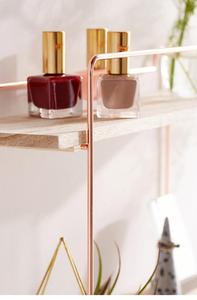 Europa nórdica cuadrado chapado en oro rosa de alambre de metal de pared cama estante flotante estantes, decoración de muebles de sala de KD - Product Image 6