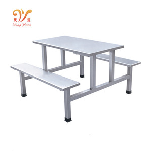 <span class=keywords><strong>De</strong></span> acero inoxidable <span class=keywords><strong>de</strong></span> 4 plazas <span class=keywords><strong>de</strong></span> <span class=keywords><strong>comida</strong></span> rápida preparar comedor mesa y sillas <span class=keywords><strong>de</strong></span> QY8-5 - Product Image 1