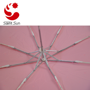 Premium Customized Watermark <strong>3</strong> Fold <strong>Umbrella</strong> With <strong>Wood</strong> Handle <strong>Umbrella</strong> - Product Image 3