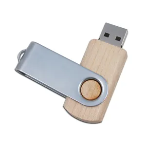 Özelleştirilmiş Ahşap Döner USB Flash Sürücü USB Kalem Sürücü, usb flash sürücüler toplu ucuz