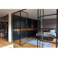Cloison en verre trempé moderne insonorisée pour bureau, cloison en verre sur mesure sans cadre, séparateur en verre CE IGCC