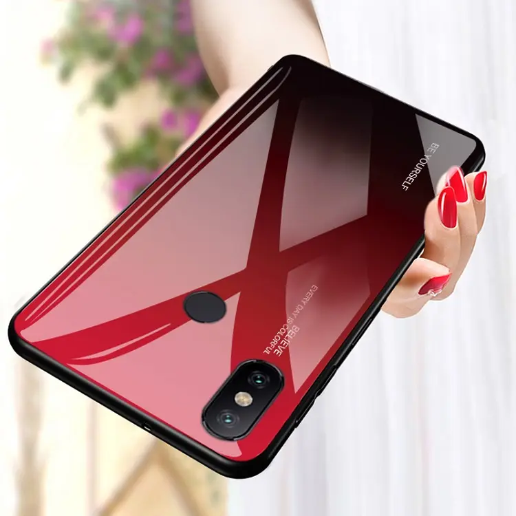 Gradient Tempered Glass Cover Mobile Case For Xiaomi Redmi Note 5 6 7 Pro 6a Mi 8 A2 Lite A1 9 Mi8 Mi6 Mi9