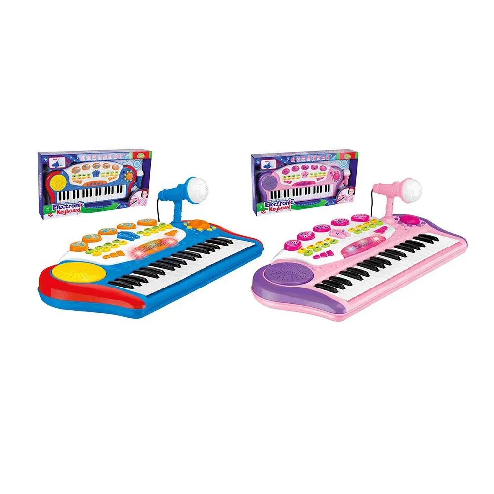 Многофункциональный музыкальный инструмент, 37 клавиш, электронный игрушечный орган с микрофоном и mp3-проводом.