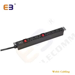 1U 19'' Rackmount 8 Ways Universal Type PDU