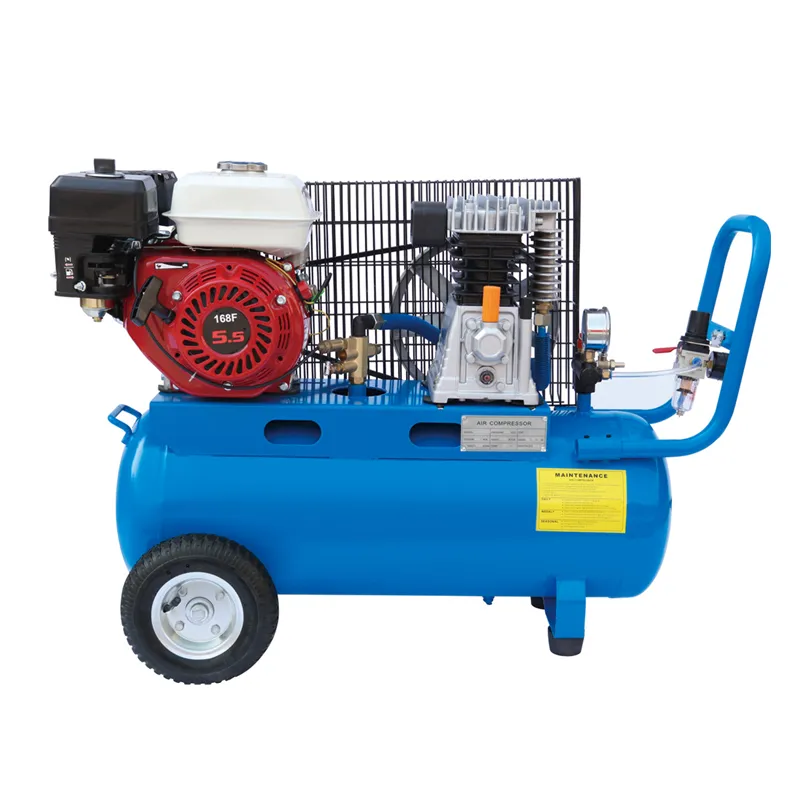 2019 Nieuwe Collectie Hoge Efficiëntie 50 Liter Air Tank Compressor Benzine Dieselmotor Compressor