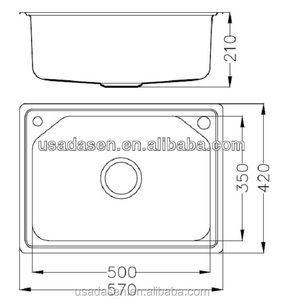 Venta caliente 570*420 #304 nexstyle diseño fregadero diferentes tipos fregaderos de cocina de la resina Baño - Product Image 2