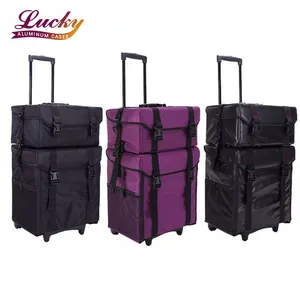 Professionele Cosmetische Houder Trolley Beauty Case Portable Make Trein op Wielen