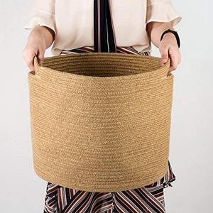 Organizador redondo <span class=keywords><strong>de</strong></span> cuerda <span class=keywords><strong>de</strong></span> algodón para niños, cesta <span class=keywords><strong>de</strong></span> almacenamiento, juguetes, <span class=keywords><strong>plantas</strong></span>, venta directa - Product Image 2
