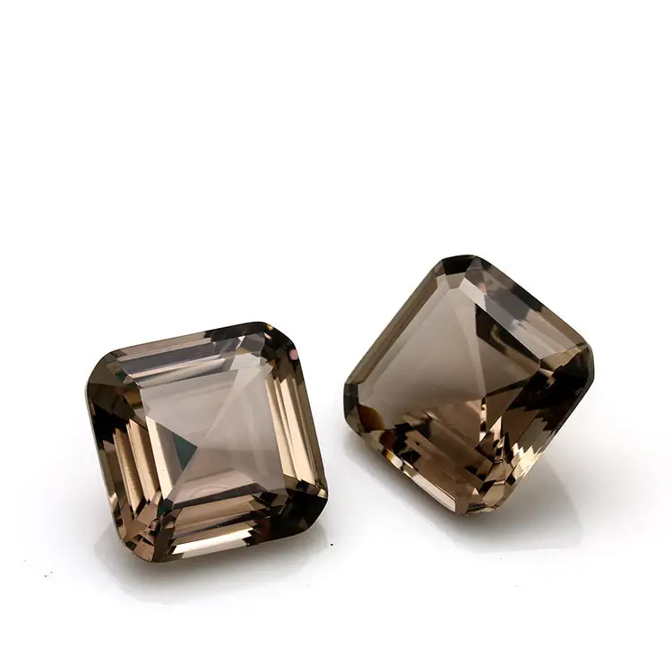 Wuzhou jewelry stone square shape emerald cut crystal quartz stone