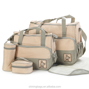 Venta caliente 5 unids Multifunción con almohadilla para cambiar pañales de la momia bolsas de pañales del bebé - Product Image 5
