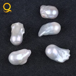 <span class=keywords><strong>Perles</strong></span> en vrac de <span class=keywords><strong>perles</strong></span> d'eau douce de forme baroque de grande couleur blanche de 20*30mm - Product Image 2