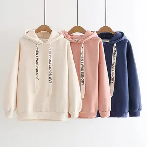 Hoodies kadınlar 2019 marka kadın uzun kollu katı renk kapşonlu kazak Hoodie eşofman ter Coat gündelik spor giyim S-3XL