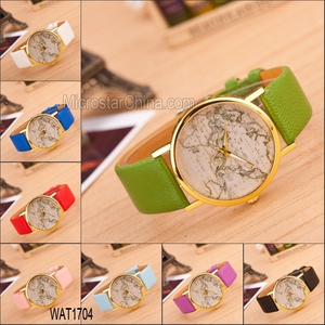 Popular vogue hot selling around word map print watches - Product Image 1