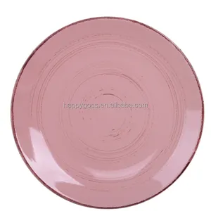 Antico colore rosa smaltato gres piatti in ceramica piatti