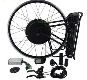 Pedal Baterai Lithium 10,4ah, Kit Sepeda Listrik 48V 1000W, Hub Motor Tanpa Sikat, Penggerak Belakang, dengan Baterai