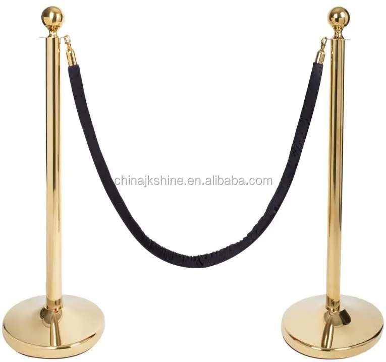 Barrière de tuyau polie par miroir coloré de corde d'éponge et poteau pour l'arène de VIP, tapis rouge