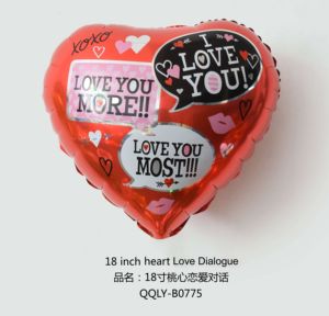 Palloncino Pubblicitario a Forma di Cuore con Stampa Singola su Lamina, 18 Pollici - Product Image 4