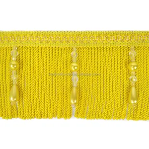 High quality sewing drapery curtain trimming beaded bullion fringe