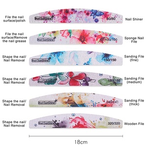 Alat Desain Bunga, Peralatan Pembentuk Manikur Pedikur, <span class=keywords><strong>Kit</strong></span> Penghilang Polesan Ujung Kuku DIY, Blok Penyangga Pengamplasan Kuku 6 Buah/Set - Product Image 3