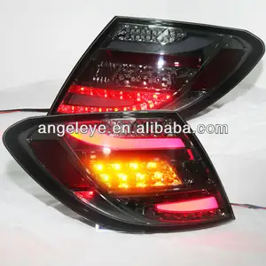 Lampu Belakang LED, Lampu Ekor untuk Mercedes W204 C180 C200 C260 C300, 2007 Warna Hitam Semua 2011