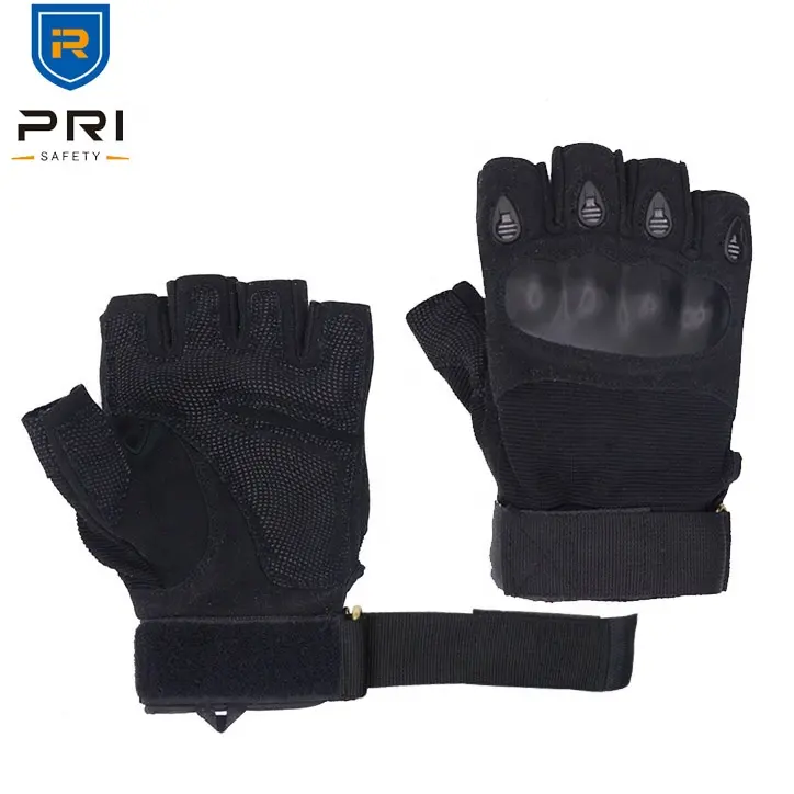 PRI Long Wrap Finger less Black Camo Motocross Taktische Fahrer handschuhe Leder, Taktische Handschuhe