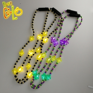 Mardi Iris Iris boncuk kolye <span class=keywords><strong>LED</strong></span> parlayan plastik kolye yanıp sönen ışık parti noel süslemeleri şenlikli olay hediye - Product Image 3
