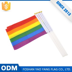 Producto Oem <span class=keywords><strong>Venta</strong></span> Caliente Logotipo Personalizado Arco Iris Bandera de la Mano de La Paz - Product Image 1