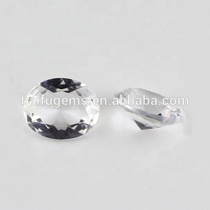 Piedras de cristal de <span class=keywords><strong>topacio</strong></span> blanco para joyería, Gema suelta ovalada, precio de fábrica, venta al por mayor - Product Image 2