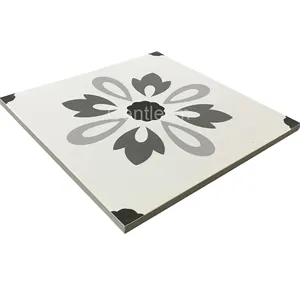 Tiles Ceramic Floor Interior Wall Tile 200mmx200mm Black Mix White Decoration Flower Floor Pattern Tile Ceramic Art Tiles