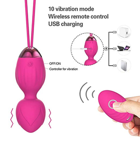 Jouets sexuels pour femmes, œufs vibrants à télécommande en <span class=keywords><strong>silicone</strong></span> 2 en 1, exercices vaginaux, boule de Kegel - Product Image 6