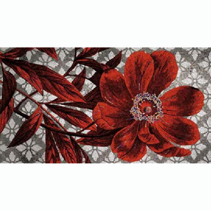 <span class=keywords><strong>Mosaico</strong></span> di piastrelle con motivo floreale rosso, decorazione da parete moderna in <span class=keywords><strong>vetro</strong></span> per il bagno - Product Image 4