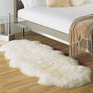 Nhà Máy Bán Buôn Úc Hình Dạng Khác Nhau Màu Hồng Trắng Faux Lông Cừu Thảm Thảm - Product Image 1