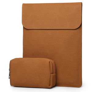 Ensemble 2 en 1 de housse pour ordinateur portable en similicuir suédé avec petit sac pour souris - Product Image 3