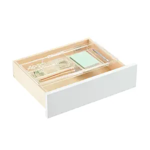 Tiroirs de cuisine en acrylique Transparent, 1 pièce, haute Transparent, accessoires, organisateur de rangement, diviseur en plastique réglable