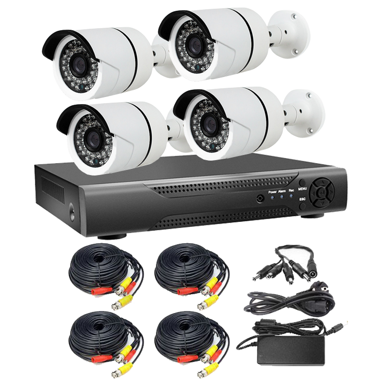 H.265 4MP POE NVR Kits 4CH Home Video Surveillance Camera Systeem p2p ipc ip camera met gezichtsherkenning