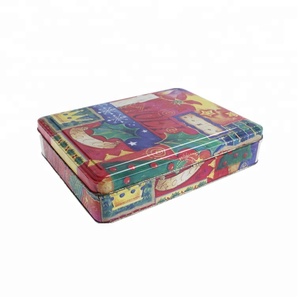 Candies Metal <strong>Tin</strong> Box <strong>Biscuits</strong> Pack <strong>Tin</strong> Rectangular <strong>Gift</strong> Pack <strong>Tin</strong> case - Product Image 1