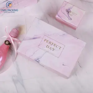 Benutzer definierte rosa Marmor Hochzeit Geschenk beutel Verpackungs boxen Hochzeits bevorzugungen und Geschenke Party liefert Papiertüte mit Griffen Geschirr