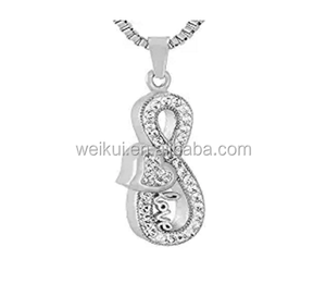 Personalizado Memorial Acero inoxidable plata flecha Corazón Traspasado mascota hueso COLLAR COLGANTE joyería funeraria - Product Image 1