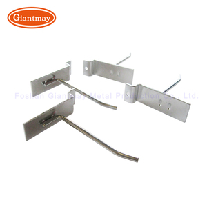 Cheap Metal Chrome Single Slatwall Display Shop Store Slat <strong>Wall</strong> <strong>Hook</strong> - Product Image 3